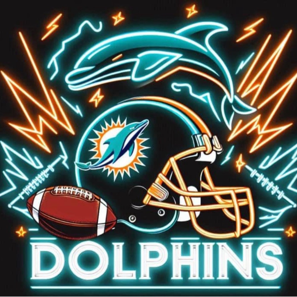 Miami Dolphins Sublimated Glass Sun Catcher